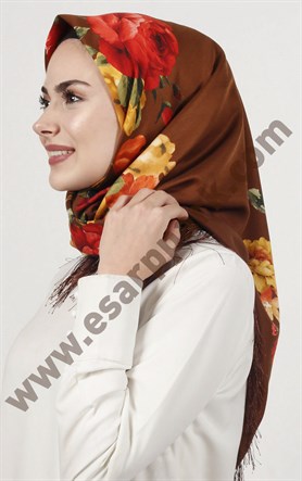 Piramit Püsküllü Eşarp 111-0023-49