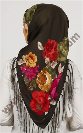 Piramit Püsküllü Eşarp 111-0023-50