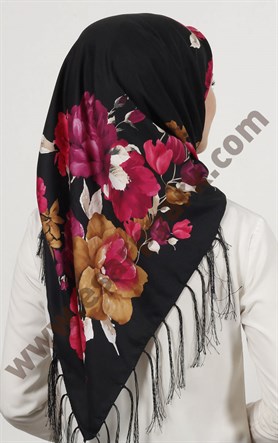 Piramit Püsküllü Eşarp 111-0023-51