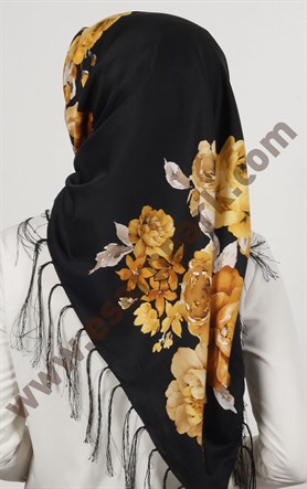 Piramit Püsküllü Eşarp 111-0023-54