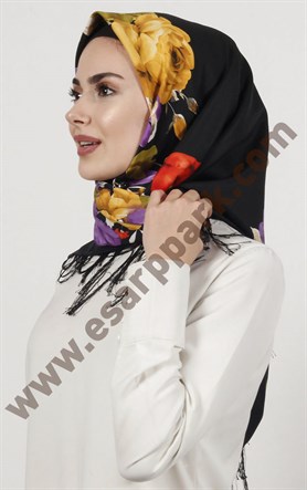 Piramit Püsküllü Eşarp 111-0023-55