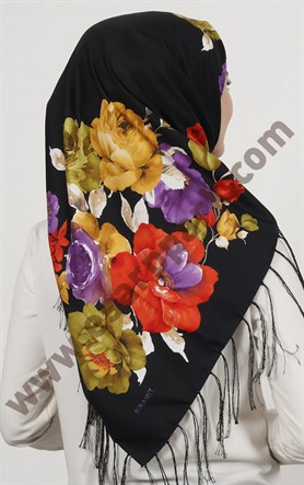 Piramit Püsküllü Eşarp 111-0023-55