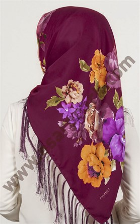 Piramit Püsküllü Eşarp 111-0023-58