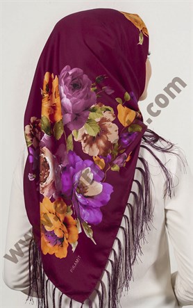 Piramit Püsküllü Eşarp 111-0023-58