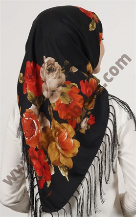 Piramit Püsküllü Eşarp 111-0023-59