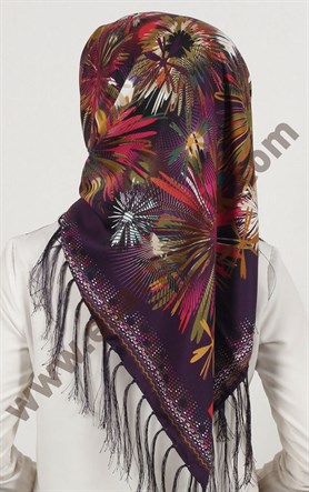 Piramit Püsküllü Eşarp 111-0023-63