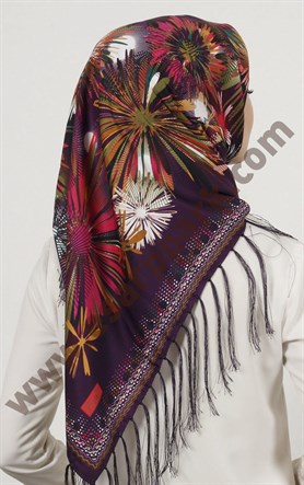 Piramit Püsküllü Eşarp 111-0023-63