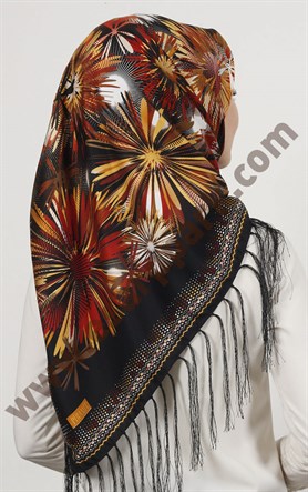 Piramit Püsküllü Eşarp 111-0023-64