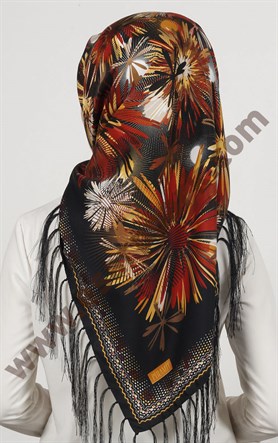 Piramit Püsküllü Eşarp 111-0023-64