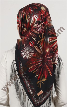 Piramit Püsküllü Eşarp 111-0023-65