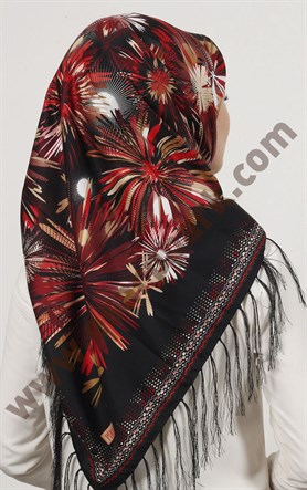 Piramit Püsküllü Eşarp 111-0023-65