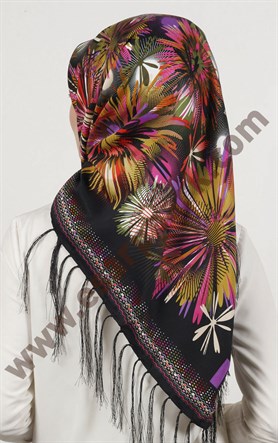 Piramit Püsküllü Eşarp 111-0023-66