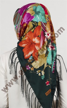 Piramit Püsküllü Eşarp 111-0023-68