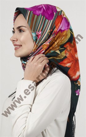 Piramit Püsküllü Eşarp 111-0023-68