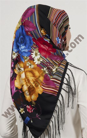 Piramit Püsküllü Eşarp 111-0023-69