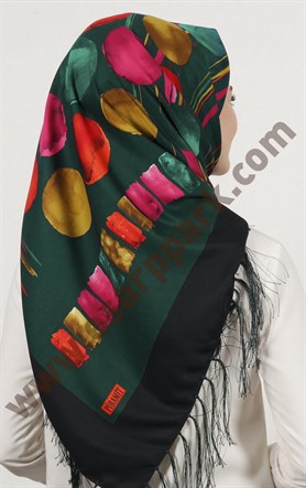 Piramit Püsküllü Eşarp 111-0023-70