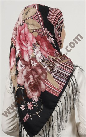 Piramit Püsküllü Eşarp 111-0023-71