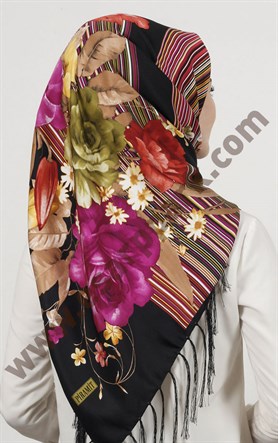 Piramit Püsküllü Eşarp 111-0023-72