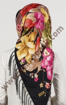 Piramit Püsküllü Eşarp 111-0023-72