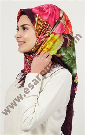 Piramit Püsküllü Eşarp 111-0023-75