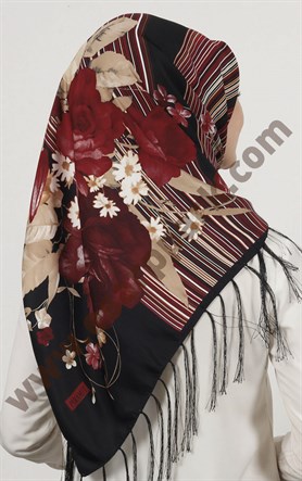 Piramit Püsküllü Eşarp 111-0023-76