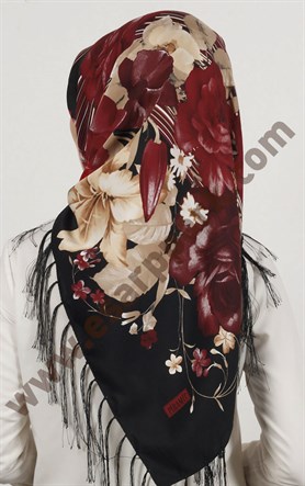 Piramit Püsküllü Eşarp 111-0023-76