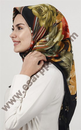 Piramit Püsküllü Eşarp 111-0023-77