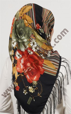 Piramit Püsküllü Eşarp 111-0023-77