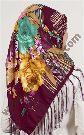 Piramit Püsküllü Eşarp 111-0023-78