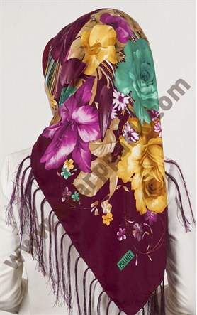 Piramit Püsküllü Eşarp 111-0023-78