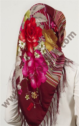 Piramit Püsküllü Eşarp 111-0023-79