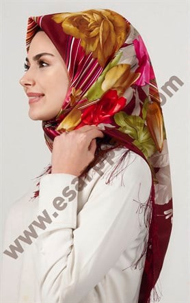 Piramit Püsküllü Eşarp 111-0023-79