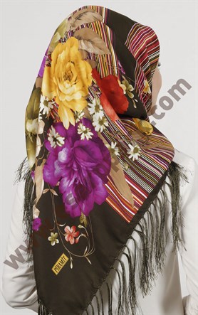 Piramit Püsküllü Eşarp 111-0023-80