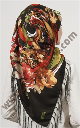 Piramit Püsküllü Eşarp 111-0023-81