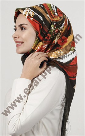 Piramit Püsküllü Eşarp 111-0023-81