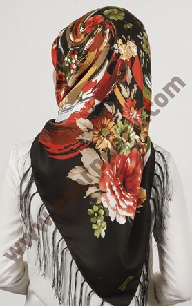 Piramit Püsküllü Eşarp 111-0023-81