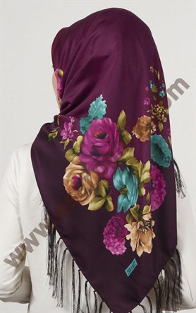 Piramit Püsküllü Eşarp 111-0023-82