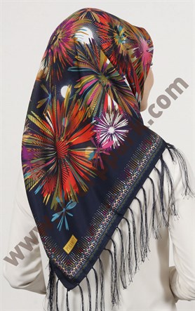 Piramit Püsküllü Eşarp 111-0023-84