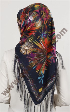 Piramit Püsküllü Eşarp 111-0023-84