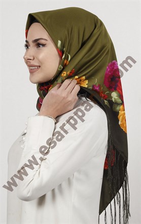 Piramit Püsküllü Eşarp 111-0023-87