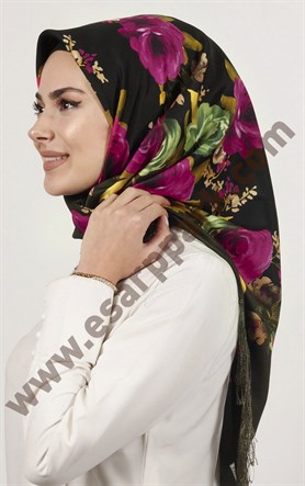 Piramit Püsküllü Eşarp 111-0023-88