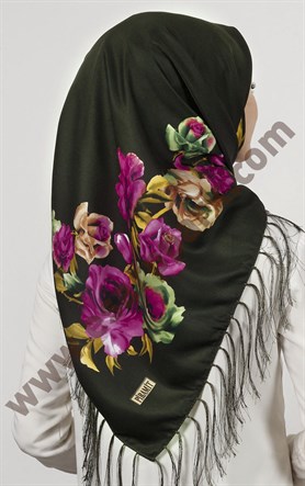 Piramit Püsküllü Eşarp 111-0023-89