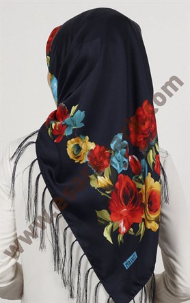 Piramit Püsküllü Eşarp 111-0023-90