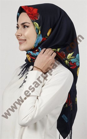 Piramit Püsküllü Eşarp 111-0023-90