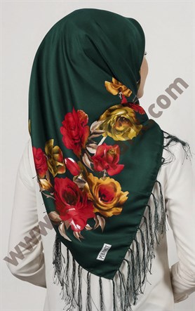 Piramit Püsküllü Eşarp 111-0023-91