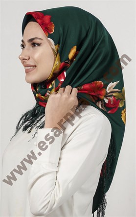 Piramit Püsküllü Eşarp 111-0023-91