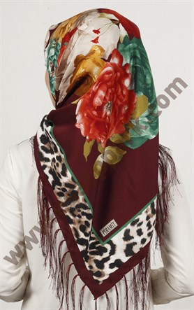 Piramit Püsküllü Eşarp 111-0023-92