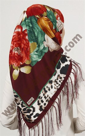 Piramit Püsküllü Eşarp 111-0023-92