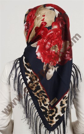 Piramit Püsküllü Eşarp 111-0023-93