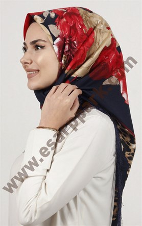 Piramit Püsküllü Eşarp 111-0023-93